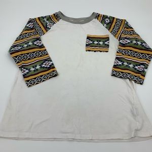 Carbon Women’s Top 3/4 Raglan aztec print small‎